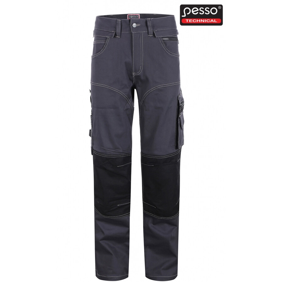 Työhousut Pesso Lycra, harmaa - Image 2