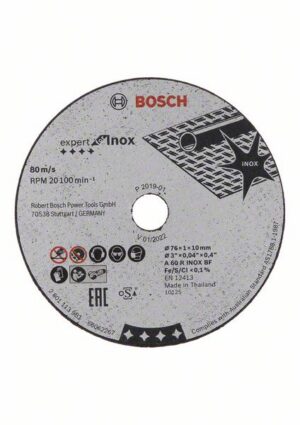 Bosch Sidosrakenteinen PRO Stainless Steel and Metal -katkaisulaikka, 76 x 1 x 10 mm