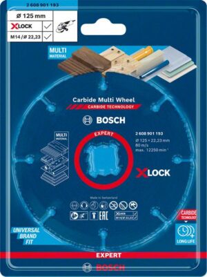 Kovametallikatkaisulaikka Bosch X-LOCK Carbide MultiWheel 125x1 mm