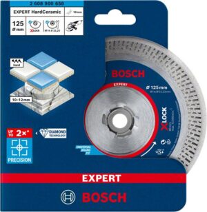 Bosch EXPERT HardCeramic X-LOCK -timanttikatkaisulaikka, 125 x 22,23 x 1,4 x 10 mm