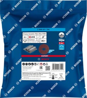 Bosch EXPERT R781 Prisma Ceramic X-LOCK Fibre Disc -kuituhiomalaikka, 125 mm, 22,23 mm, G 36