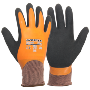 WORTEX lateksipinnoitetut sormikkaat, oranssi