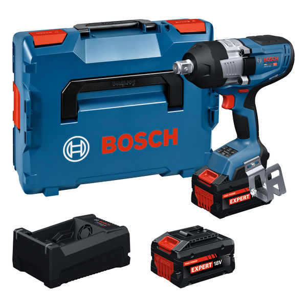Akkuiskumutterinväännin Bosch GDS18V-1600H, 2xEXBA18V- 80, GAL 12V/18V-80, L-BOXX