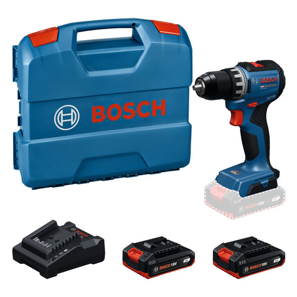 Akkuporakone Bosch GSR18V-52, GAL 18V-20, LC, 2x2.0Ah