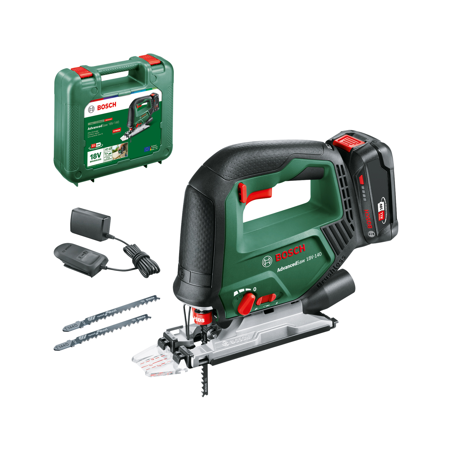 Pistosaha Bosch Green AdvancedSaw18V-, 140,2Ah