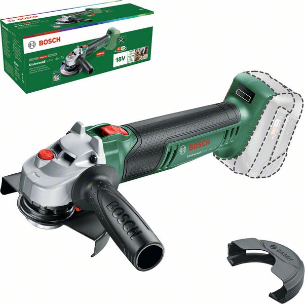 Akkukulmahiomakone Bosch Green Universal Grind18V-75, SOLO