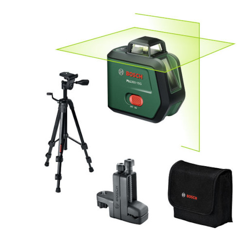 Ristilinjalaser-sarja Bosch Green PLL360-15G