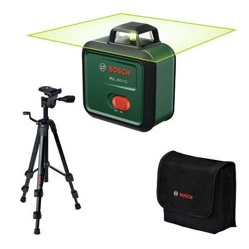 Linjalaser Bosch Green PLL360-1G, Set