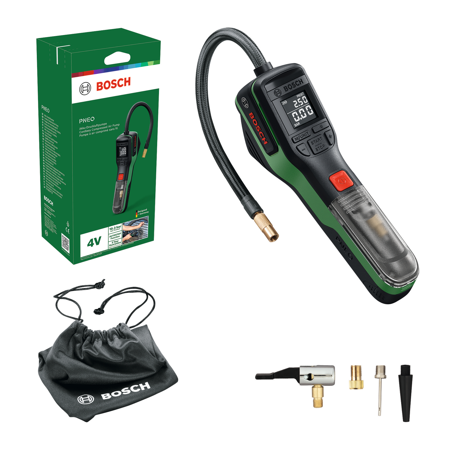 Akkupaineilmapumppu Bosch Green PNEO