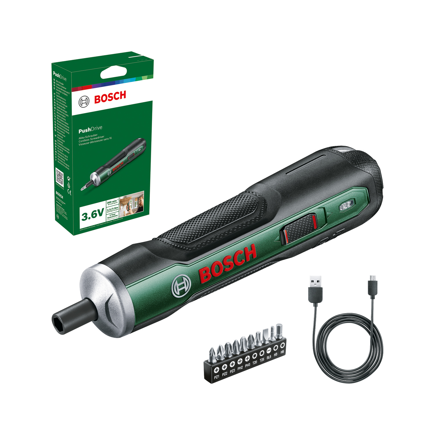 Akkuruuvinväännin Bosch Green PushDrive