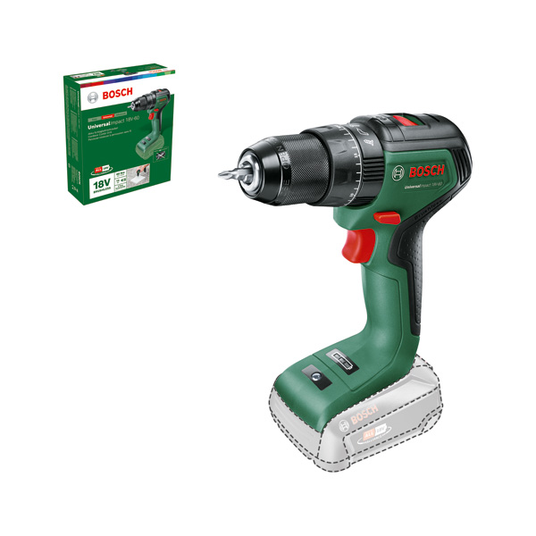 Akkuiskuporakone Bosch Green UniversalImpact18V-60, SOLO