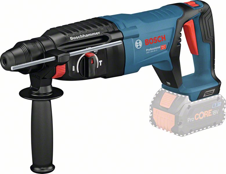 Akkuporavasara, SDS plus -kiinnitys Bosch GBH 18V-26D, CT, SOLO