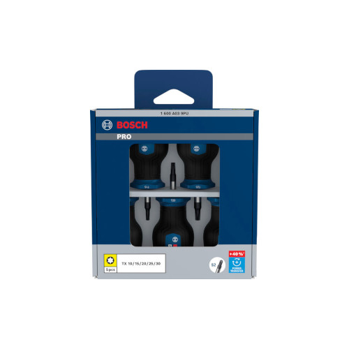 Bosch PRO lyhyiden ruuvimeisselien sarja TX, 5 kpl