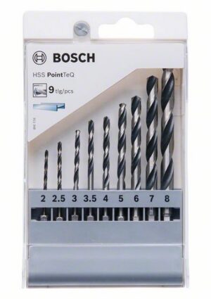 Bosch 9-osainen HSS PointTeQ Hex ‑poranteräsarja, 2–8 mm