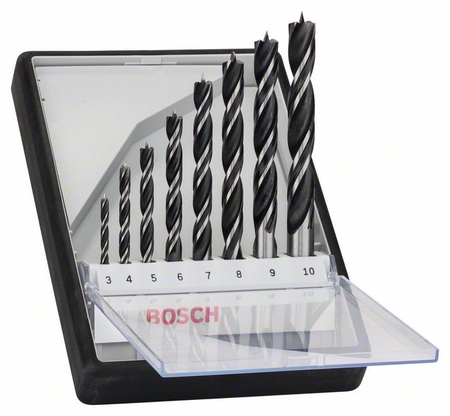 Bosch PRO Wood Brad Point Drill Bit Set, 8 kpl