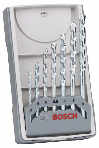 Bosch 7-osainen CYL-1-kiviporanteräsarja, 3/4/5/5,5/6/7/8 mm