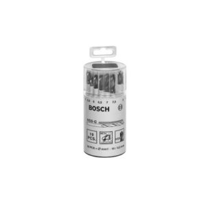 Bosch 19-osainen muoviputkeen pakattu HSS-G-metalliporanteräsarja, DIN 338, 135°, 1-10 mm