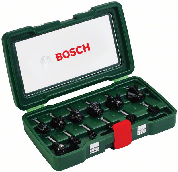 Jyrsinterasarja Bosch, 8 mm varsi, 12 kpl