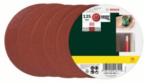 Hiomapaperi Bosch D125 mm, 25 kpl, karkeus K80