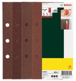 Hiomapaperit Bosch B& x230 mm - 240 ø93 mm, 25 kpl, karkeus K 60