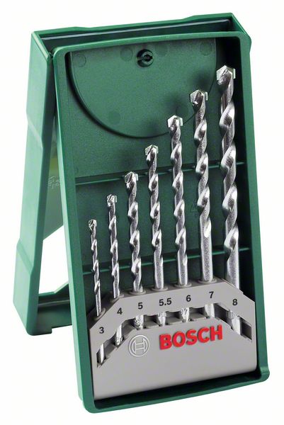 Poranteräsarja Bosch betoni, 7 kpl, 3/4/5/5,5/6/7/8 mm