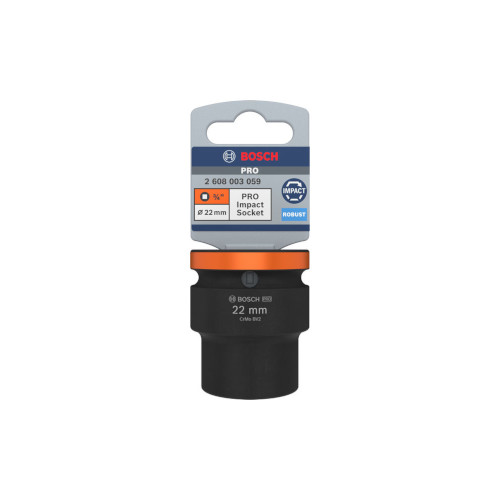 Bosch PRO Impact Socket -hylsy, 3/4", 22 mm, Standard