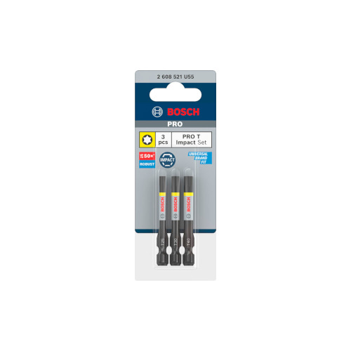 Bosch PRO T Impact -kärjet, T25, T30, T40, 55 mm, 3 kpl