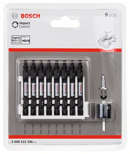 Bosch Impact Control -ruuvikärkisarja, 9-os.