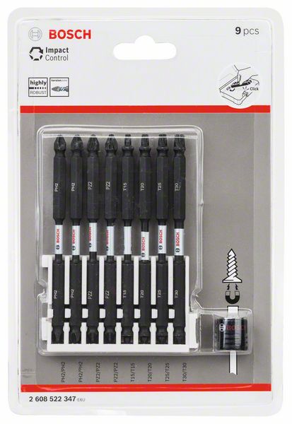 Bosch Impact Control -ruuvikärkisarja, 9-os.