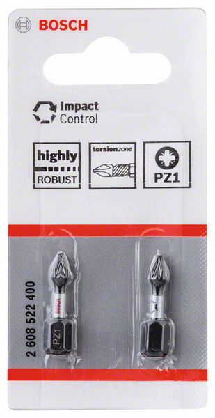Bosch PRO Pozidriv Impact -kärki, PZ1, 25 mm, 2 kpl