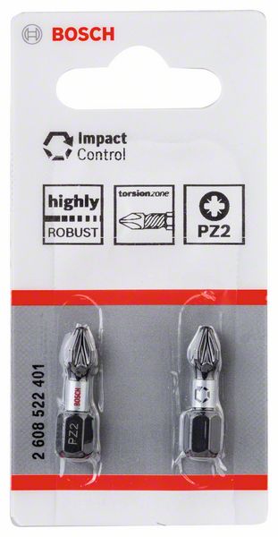 Bosch PRO Pozidriv Impact -kärki, PZ2, 25 mm, 2 kpl