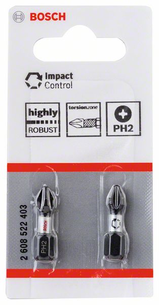 Bosch PRO Phillips Impact -kärki, PH2, 25 mm, 2 kpl