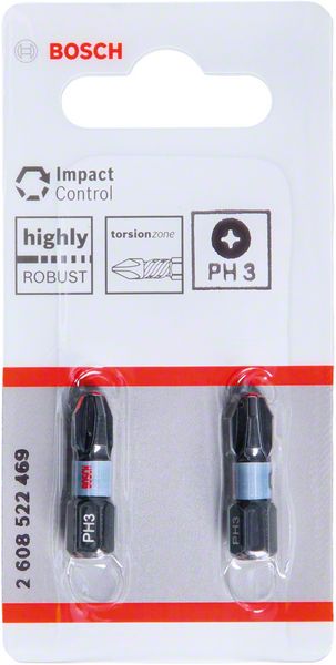 Bosch PRO Phillips Impact -kärki, PH3, 25 mm, 2 kpl