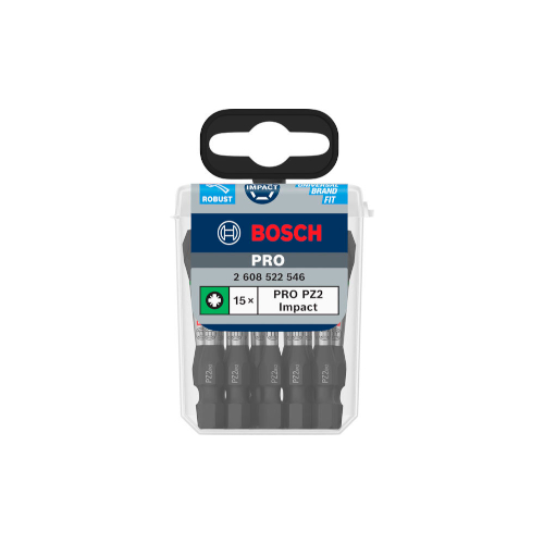 Bosch PRO Pozidriv Impact -kärki, PZ2, 55 mm, 15 kpl