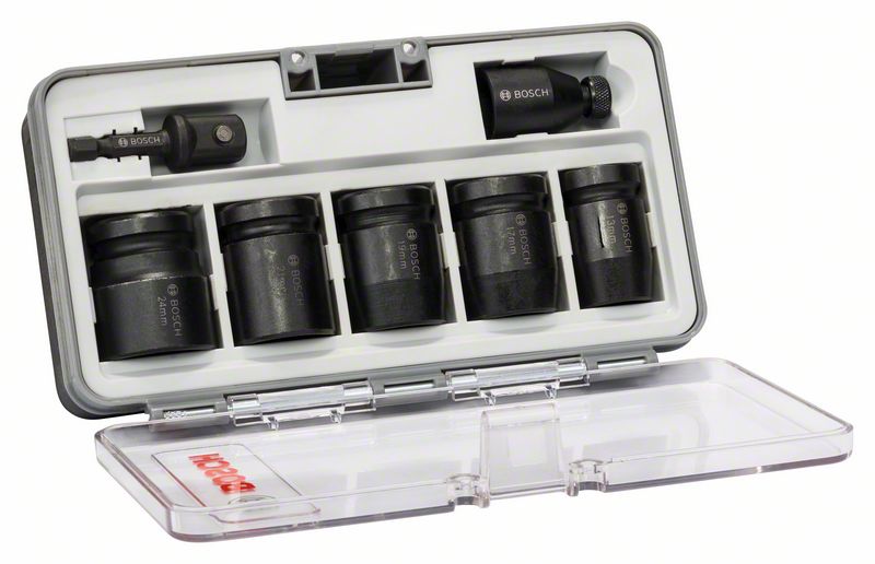 Bosch 7-osainen hylsysarja, 13–24 mm
