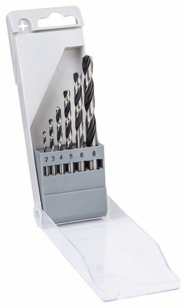Bosch HSS-kierukkaporanterä PointTeQ, 6-osainen sarja, 2–8 mm