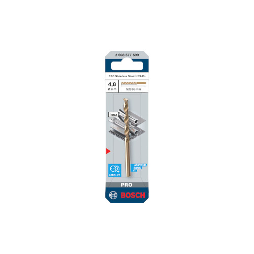 Bosch PRO Stainless Steel HSS-Co kierreporanterä, 4.8x52x86 mm