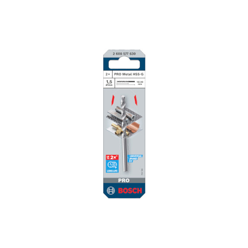 Bosch PRO Metal HSS-G -kierreporanterä, 1.5x18x40 mm