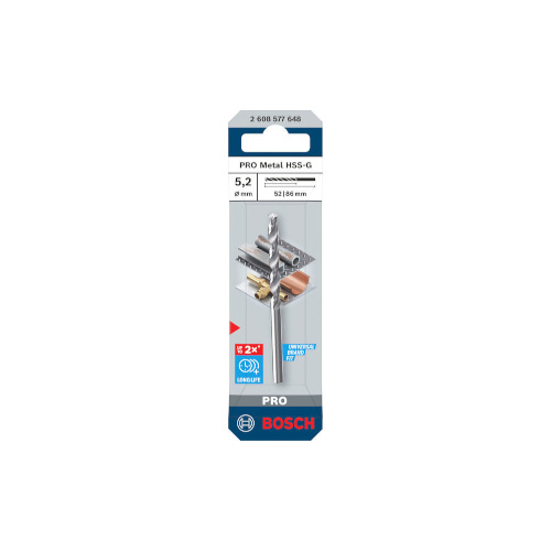 Bosch PRO Metal HSS-G -kierreporanterä, 5.2x52x86 mm