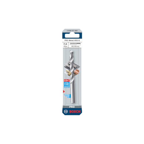 Bosch PRO Metal HSS-G -kierreporanterä, 7.5x69x109 mm
