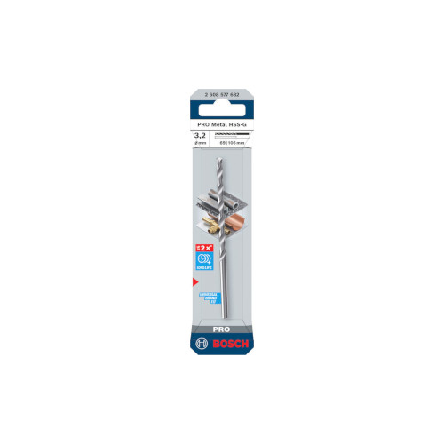 Bosch PRO Metal HSS-G -kierreporanterä, 3.2x69x106 mm