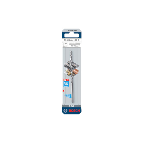 Bosch PRO Metal HSS-G -kierreporanterä, 3.5x73x112 mm