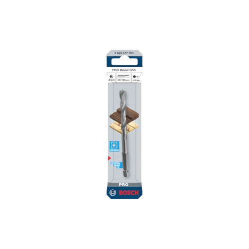 Bosch PRO Wood HSS -puukierukkaporanterä, 6 x 49 x 105 mm