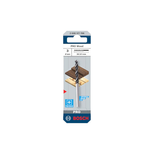 Bosch PRO Wood Brad kärkiporanterä, 3 x 30 x 61 mm