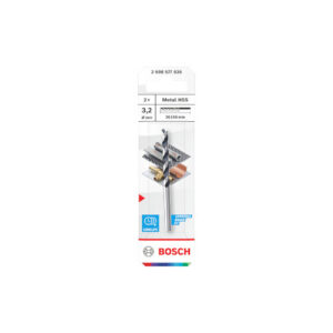 Bosch Metallinen HSS-kierreporanterä, 3,2 x 36 x 65 mm, CYL-varsi, 2 kpl