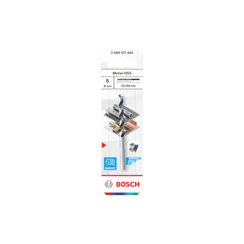 Bosch Metallinen HSS-vasara, 5 x 52 x 86 mm, CYL-kanta