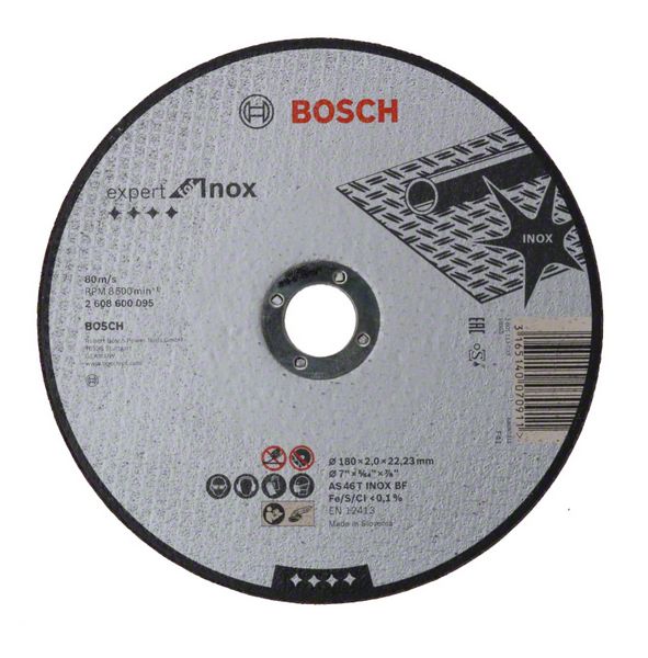 Bosch PRO Stainless Steel -katkaisulaikka, 180 x 2 x 22,23 mm