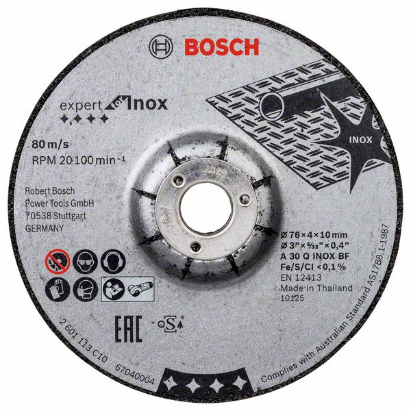 Bosch PRO Stainless Steel and Metal -hiomalaikka, 76 x 4 x 10 mm