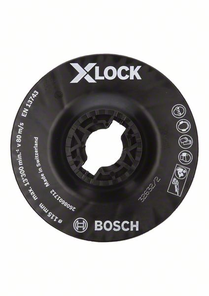 Bosch PRO-hioma-alusta, keskikova, 115 mm, X-Lock