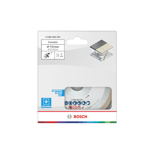 Bosch Keraaminen katkaisulaikka, 115 x 7 mm, reiän halkaisija 22,23 mm